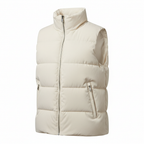 Cream Puffer Vest - White Background