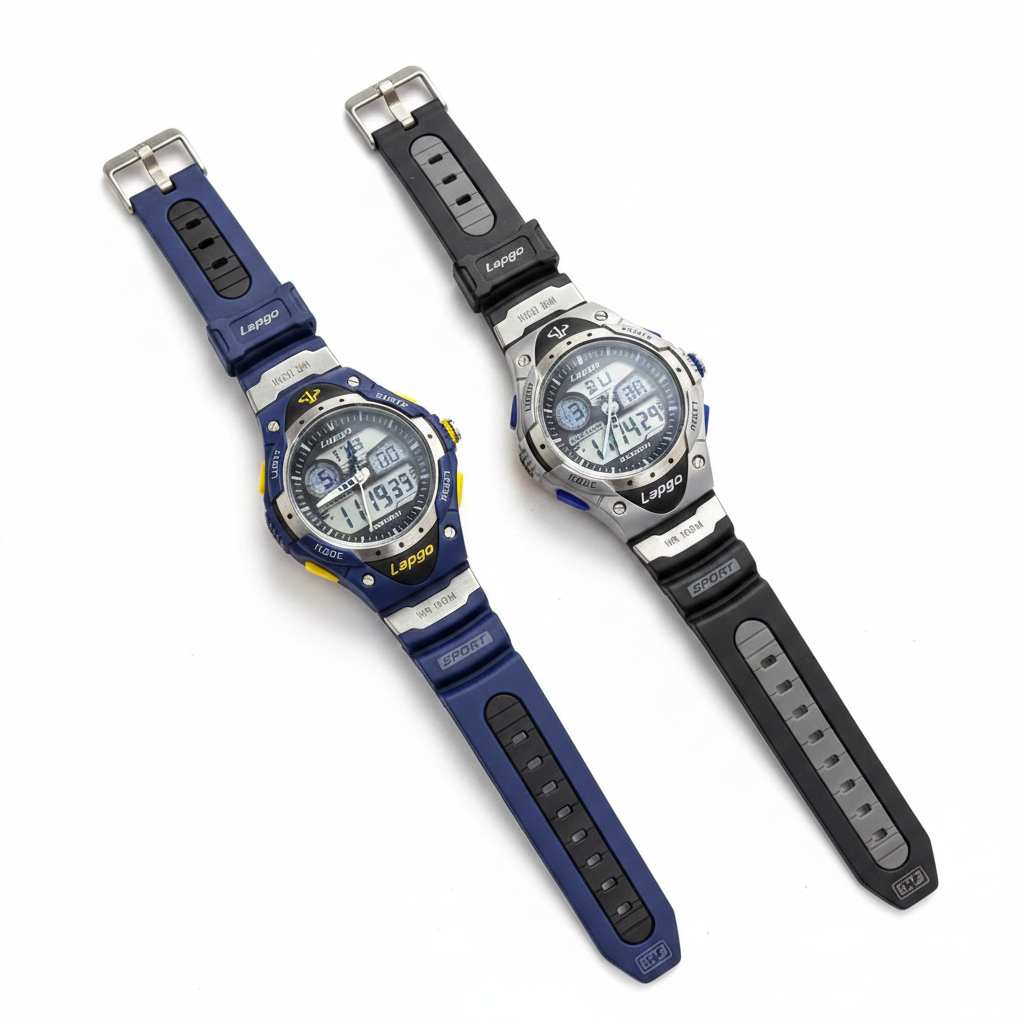 Lapgo Pasnew Sport Watch Blue and Black on white background