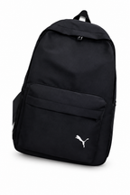 Black logo backpack on a white background