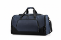 Navy Blue & Black Duffel Travel Bag - White Background