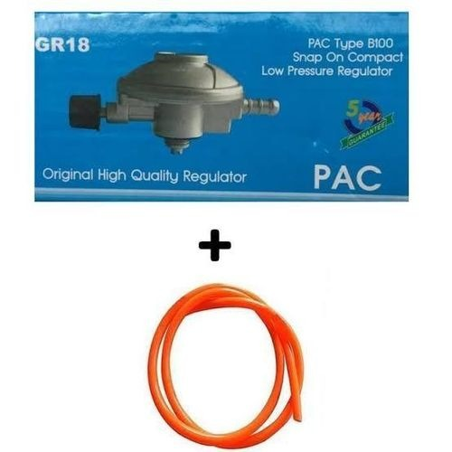 PAC GR18 Gas Regulator and Orange Gas Pipe Combo