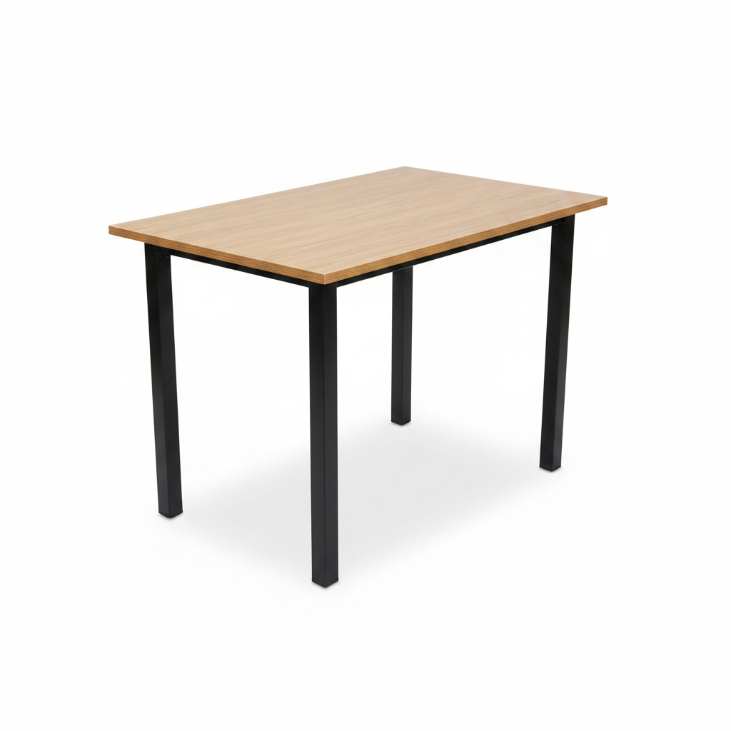 Foldable Desk 120x60cm – Light Oak, White Background