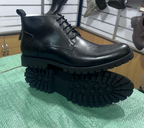 Men's Black Smooth Leather Lace-Up Chukka Boots – original photo