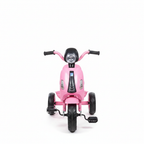 Kids Vespa Scooter Tricycle Pink - Front View White Background