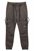 Men's brown cargo pants - white background