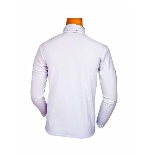 Men's White Turtleneck Sweater - back view