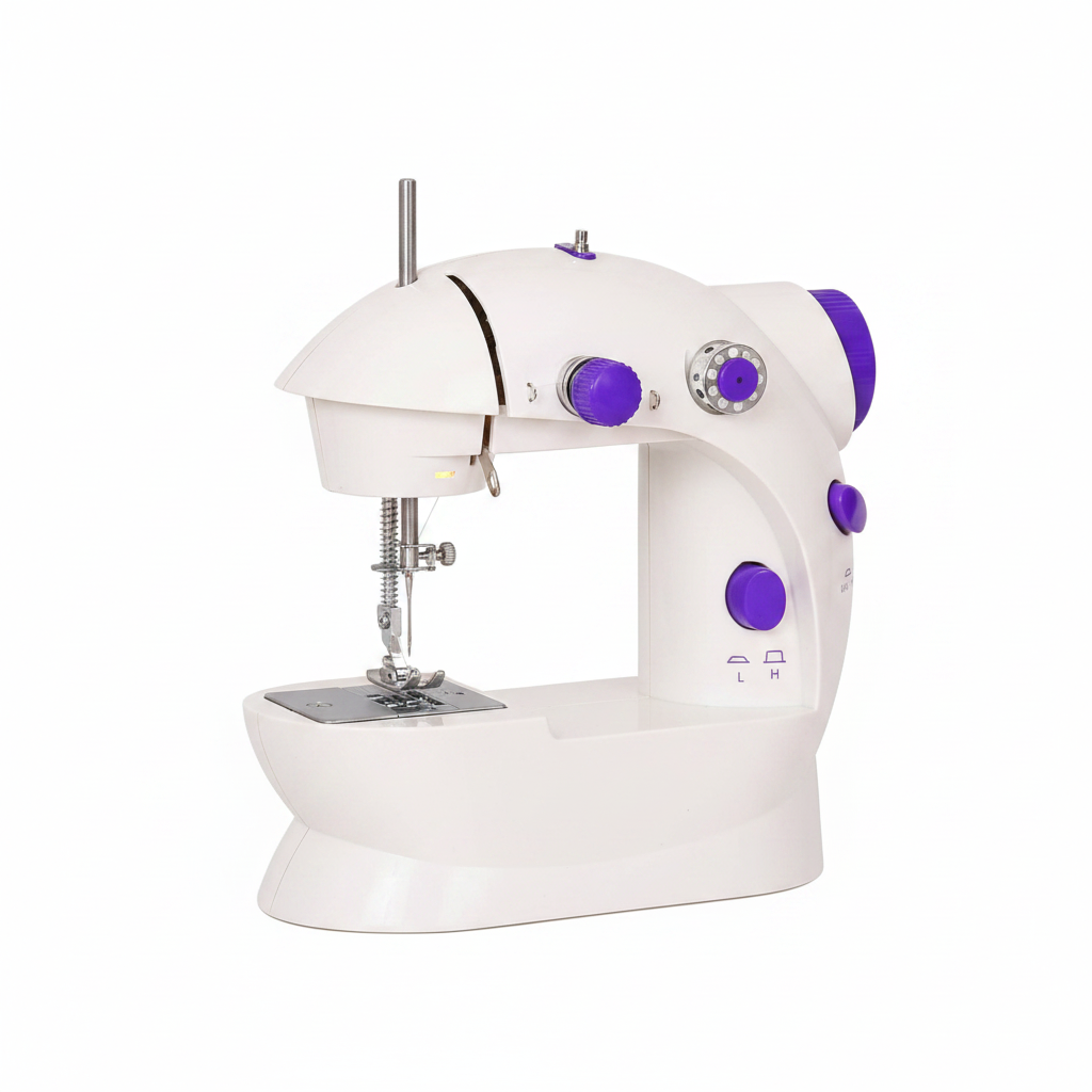 Mini Portable Electric Sewing Machine - White Background