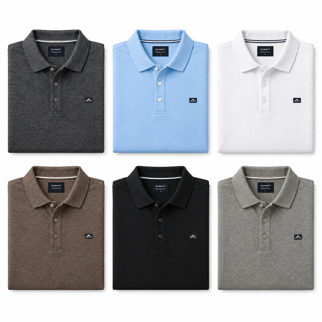 HandSome Type Men's Polo Shirt flat lay white background
