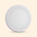 Round 18W LED surface mount panel light - cream background