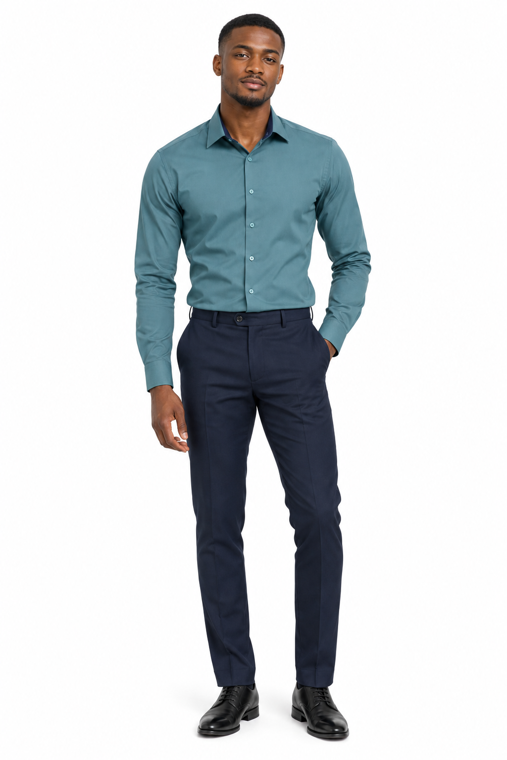 X-Factor Dusty Teal Formal Shirt lifestyle