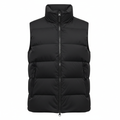 Black Puffer Vest - White Background