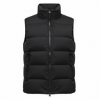 Black Puffer Vest - White Background