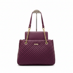 Chrisrosy Purple 2pc Quilted Tote Bag Set