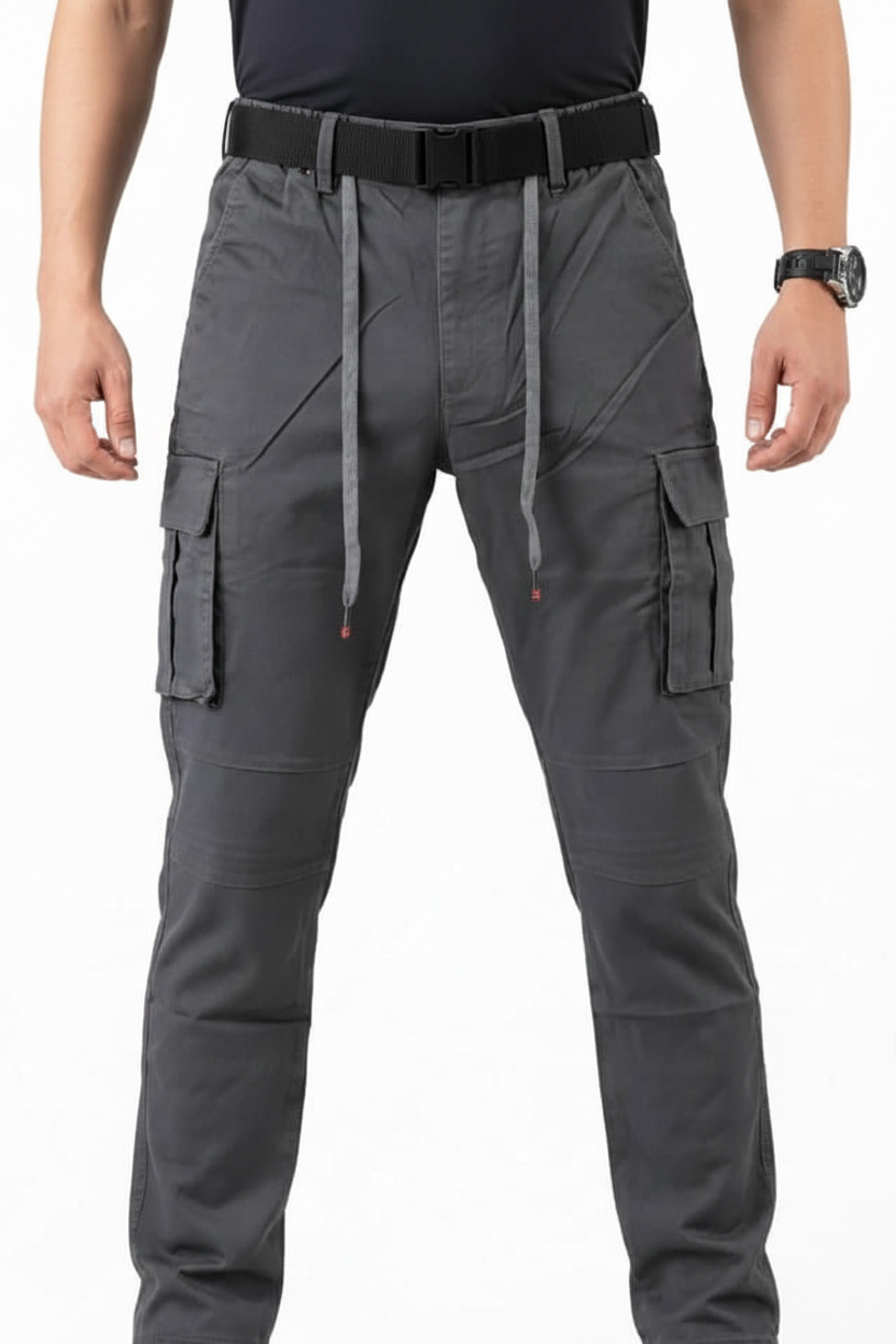 Steel Blue Tactical Cargo Pants - On Model