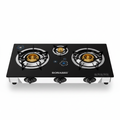 Sonashi 3 Burner Glass Gas Cooker - White Background