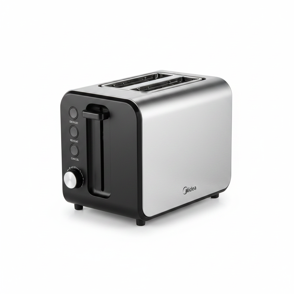 Midea 2-Slice Bread Toaster MT-RW2L20W stainless steel