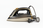 Sonashi SI-5093C steam iron black gold ceramic soleplate white background
