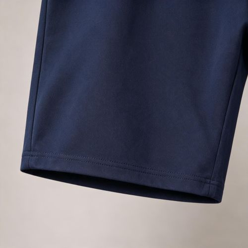 Men's Navy Blue Drawstring Shorts - fabric detail