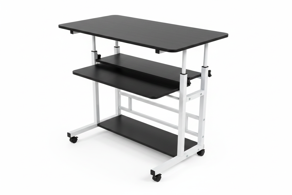 Mobile Laptop Standing Desk - white background
