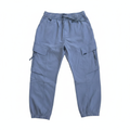 Steel Blue Cargo Jogger Pants - White Background