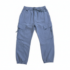 Steel Blue Cargo Jogger Pants - White Background