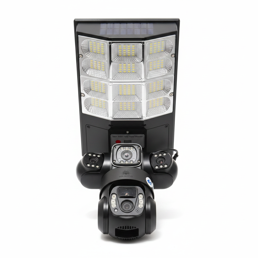 Sun Master 4G Solar Camera with Floodlight – white background