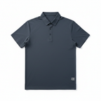 Men's Premium Polo Shirt Dark Grey - white background