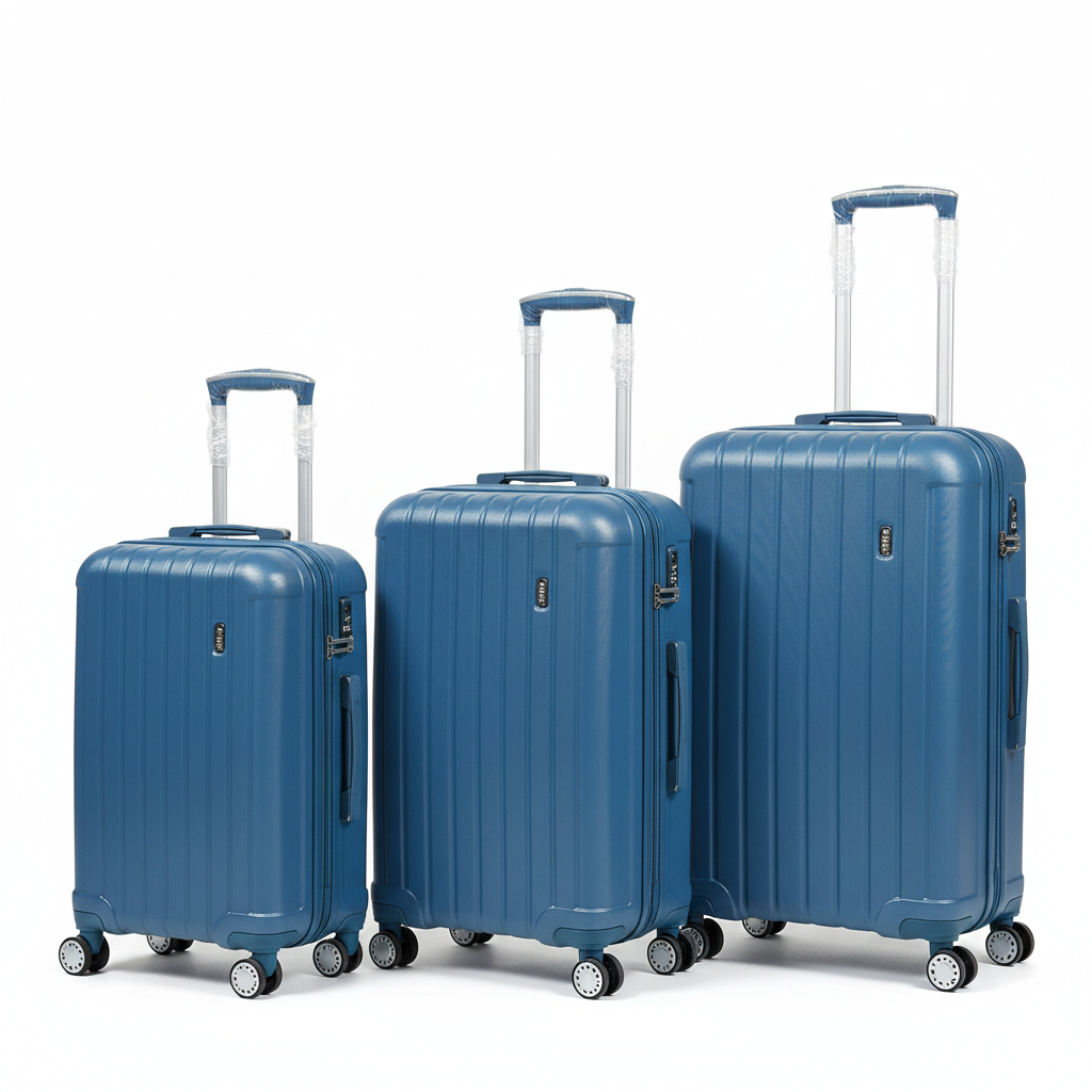 Blue Early Bird Set of 3 Pcs Travel Bags side view