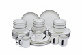 24-Piece Ceramic Dinner Set arranged on white background