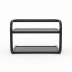 Black Metal Microwave Oven Rack two tier kitchen shelf