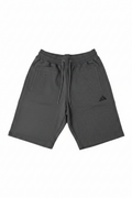 Men's charcoal grey Adidas sports shorts - white background studio shot