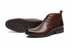 Men's Brown Leather Chukka Boots on white background