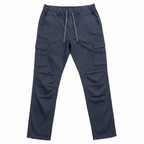 Navy Blue Tactical Cargo Pants - Flat Lay