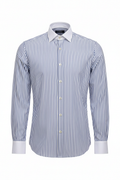 Verso Ceremony Blue Stripe Shirt - Full Length