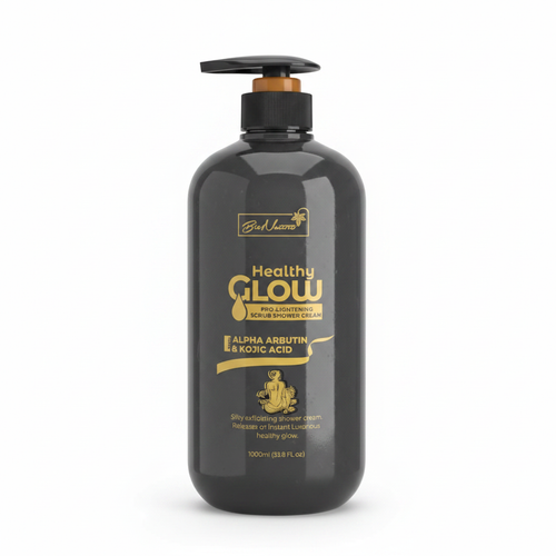 Bio Naturee Healthy Glow Scrub Shower Cream 1000ml - white background