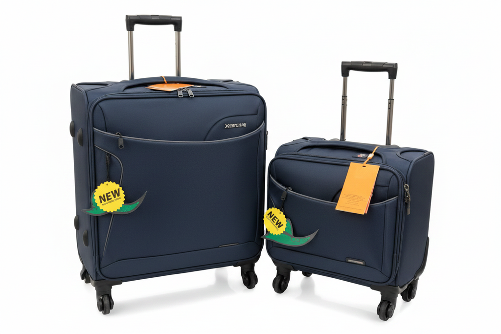 Navy Blue Trolley Luggage Small Cabin Size