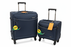Navy Blue Trolley Luggage Small Cabin Size