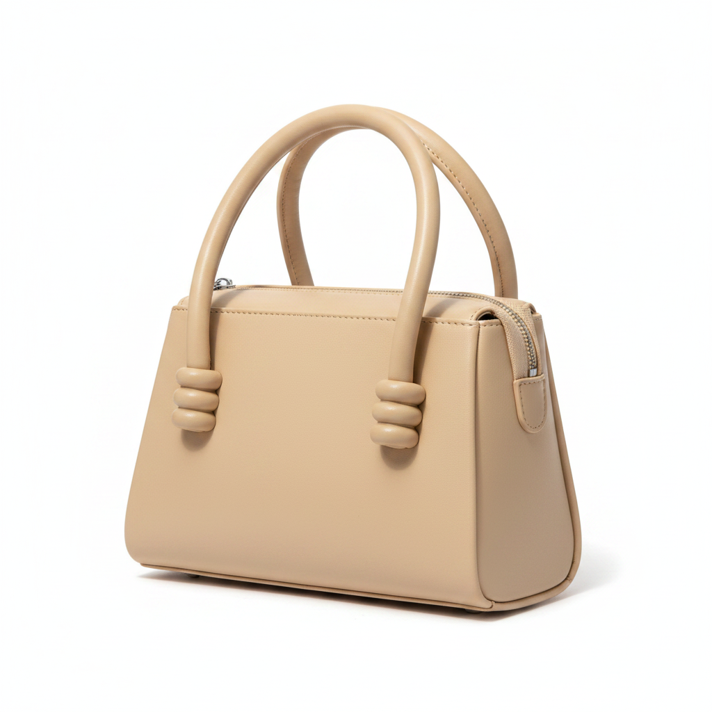 Alina Mini Top Handle Bag Beige - White Background