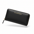 Love and Freedom Black Wallet – White Background