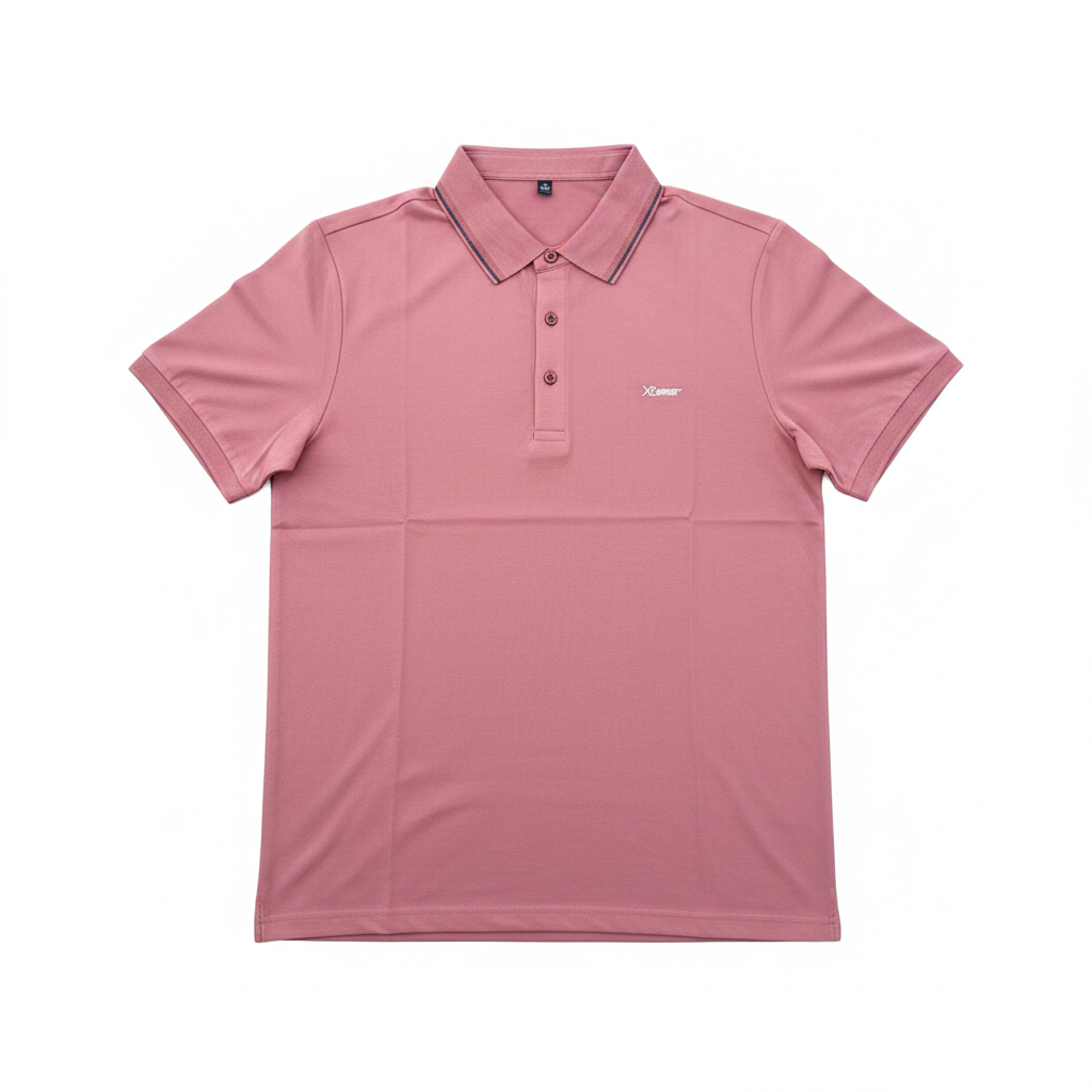 Men's Premium Polo Shirt Rose - white background