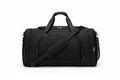 All-Black Duffel Travel Bag - White Background