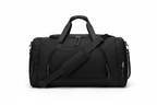 All-Black Duffel Travel Bag - White Background