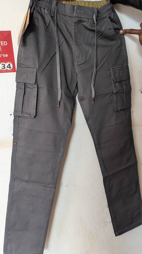 Grey Tactical Cargo Pants