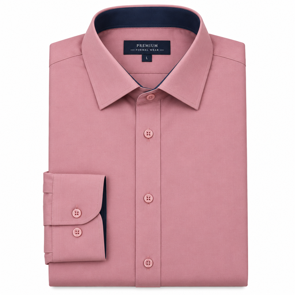 X-Factor Dusty Rose Formal Shirt white background