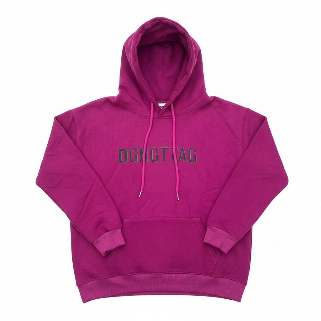 DGNG TAG Hoodie Magenta - white background