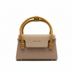 Fashion & Bags Leather Mini Top Handle Bag - White Background