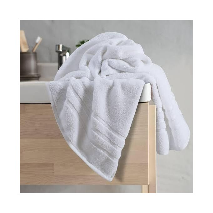 Polo Medium Bath Towel - High Quality White Cotton