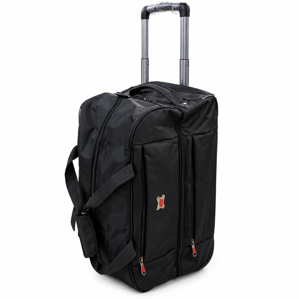 Black Trolley Travel Bag - front angle