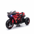 Kids Electric Ride-On Sport Motorcycle red and black on white background