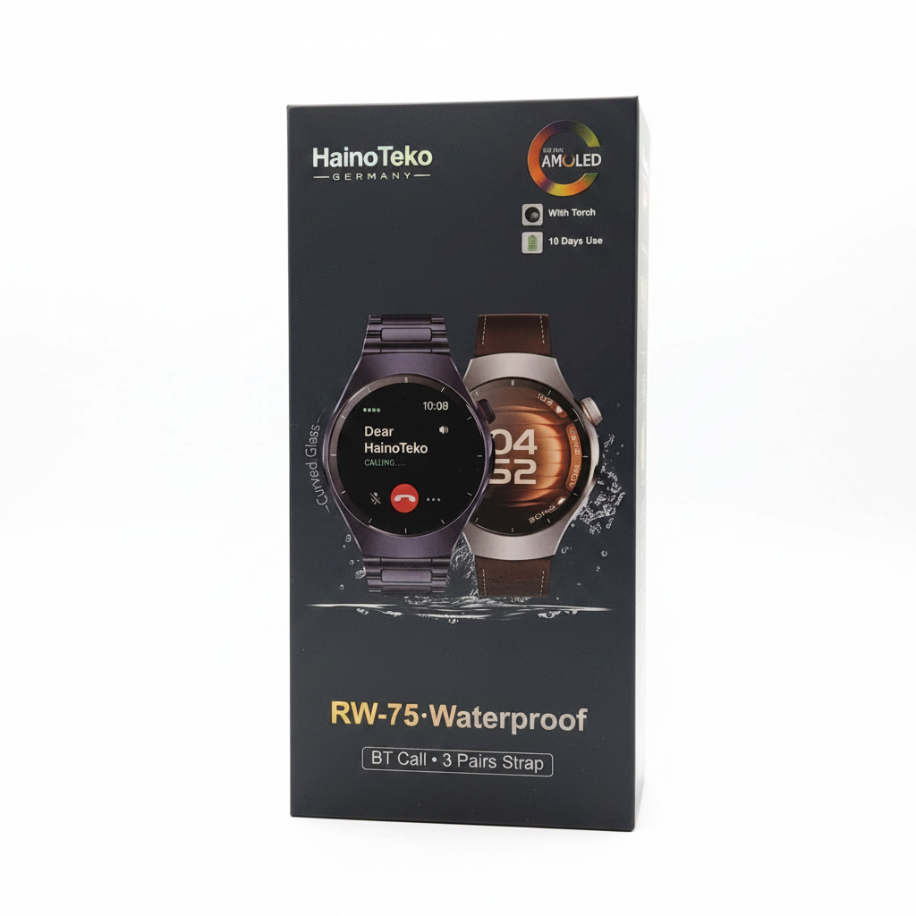 HainoTeko RW-75 Waterproof Smart Watch - White Background